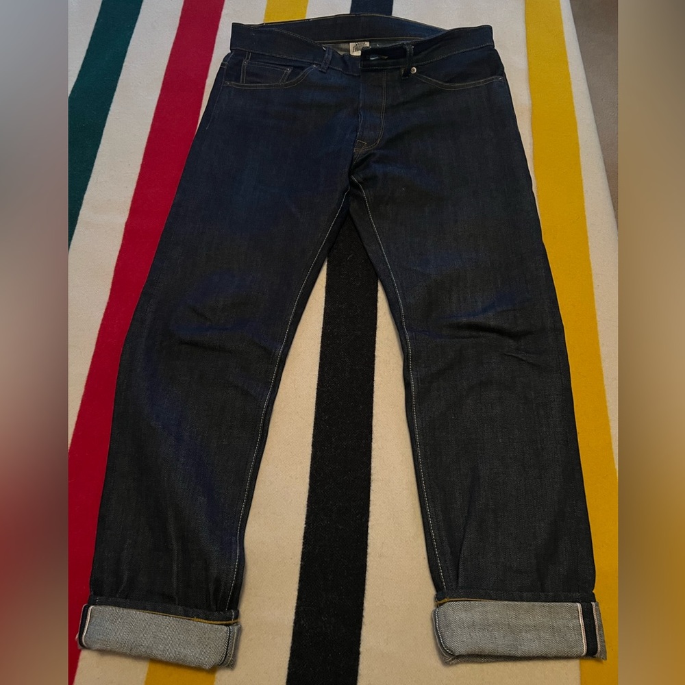 Railcar Fine Goods Spikes Slim Taper Selvedge Denim. Size 33.